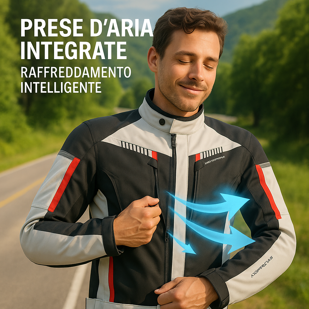 Giacca Moto Modulare 4 Stagioni 3 in 1 – Protezione CE
