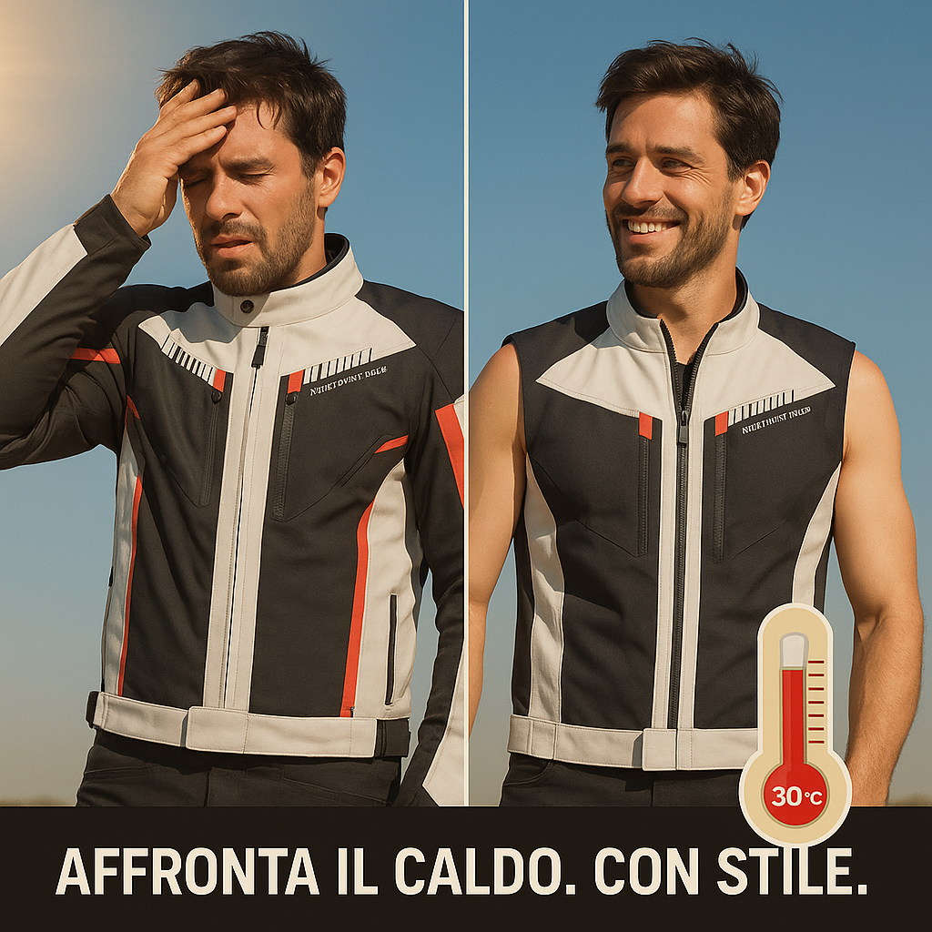 Giacca Moto Modulare 4 Stagioni 3 in 1 – Protezione CE
