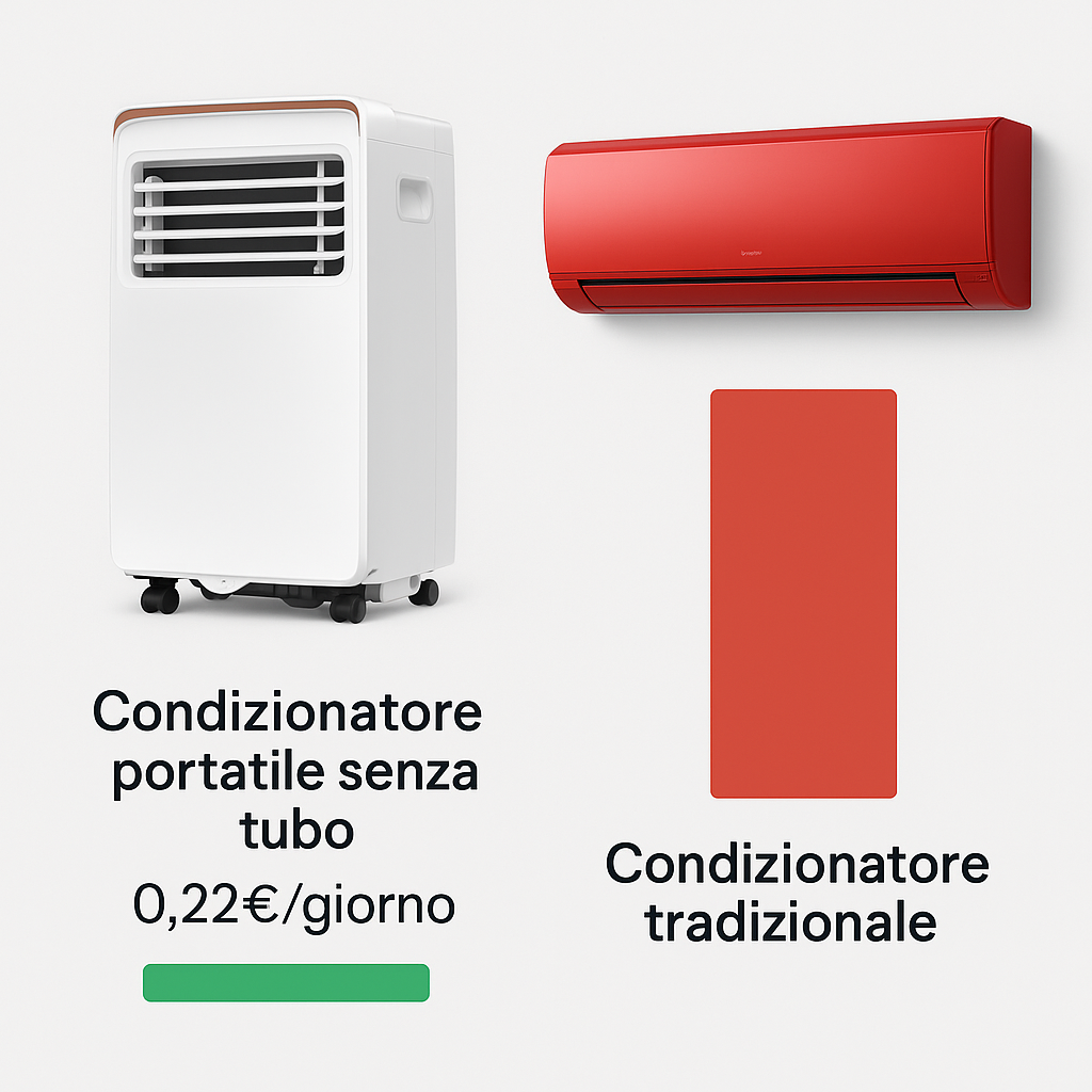 CONDIZIONATORE PORTATILE 5 IN 1 SENZA TUBI - 9000BTU