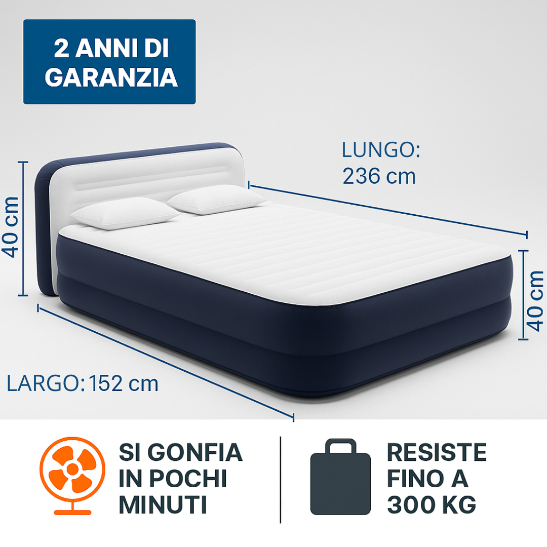 Indaflex - Materasso autogonfiante matrimoniale