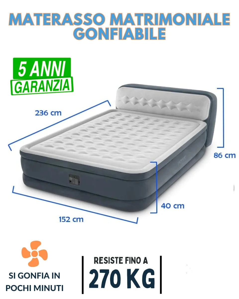 Materasso autogonfiante matrimoniale - ultra resistente