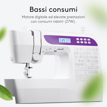Altier Macchina da cucire Elettronica, 215 Funzioni Cucito, Alfabeto, Infilatura Automatica, Facile da Usare