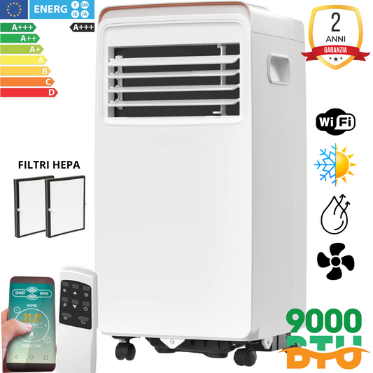 CONDIZIONATORE PORTATILE 5 IN 1 SENZA TUBI - 9000BTU